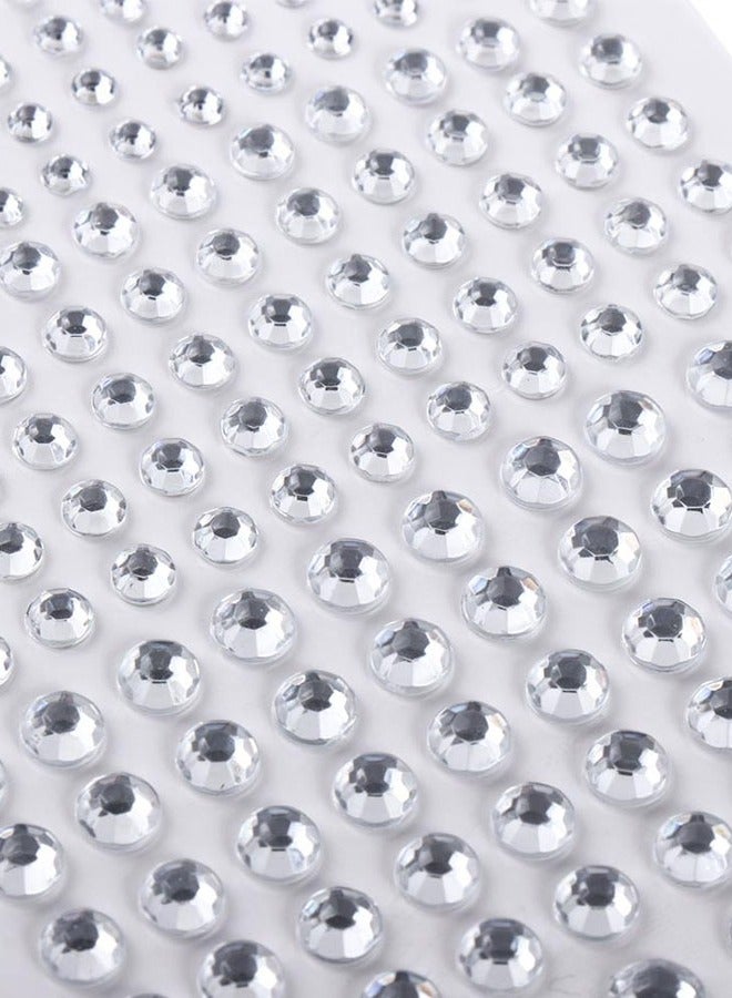 300 قطعة ملصقات تاتو الوجة والجسم من حجر الراين ذاتية اللصق احجار كريستالية لامعة مناسبة لتزيين الوجه والجسم والأظافر - Image 2