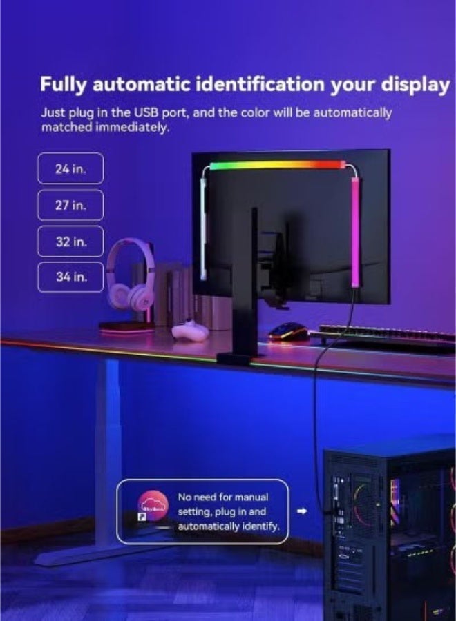 Skydimo Monitor Led Backlight 24 Inch Led Strip Lights Sync Rgb Lightbar with Screen Color or Music RGB Computer Light Bar Behind Monitor Supports Pc or Mac - Image 2