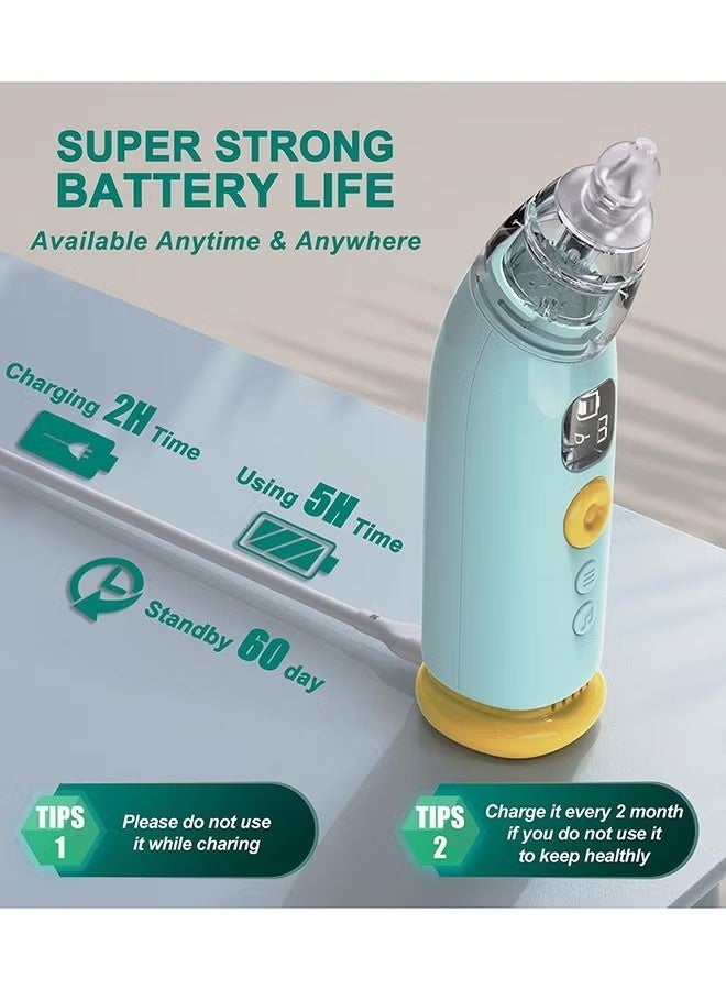 NH Automatic Baby Nasal Aspirator Nasal Vacuum Cleaner For Infant Safety Electric Silent Cleaner With LED Light Music Rechargeable Nose Aspirator With 3 Tips And 1 Tweezers - Image 5