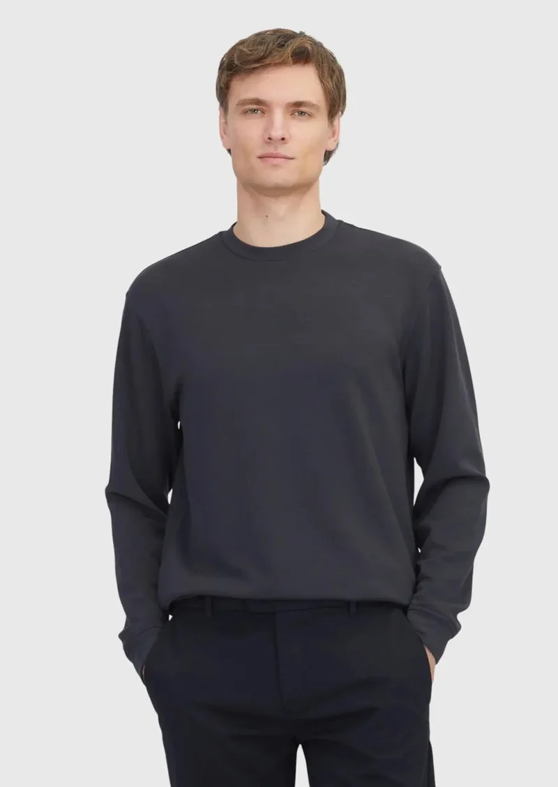 RAMSEY Hard Coal Crew Neck Plain Sweatshirt