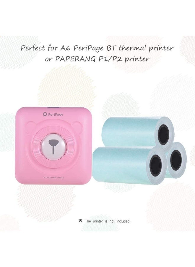 Generic Printable Sticker Paper Roll Direct Thermal Paper with Self-adhesive 57 * 30mm(2.17 * 1.18in) for PeriPage A6 Pocket Thermal Printer for PAPERANG P1/P2 Mini Photo Printer, 3 Rolls  - Image 2