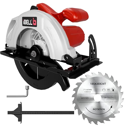 IBELL TOOLS IBELL Circular Saw CS85-71 |1400W 185mm Blade, 4800 RPM High-Speed Cutter with Copper Armature Motor, 58mm Cutting Depth, Bevel Cuts up to 45°| For Wood, Marble & Concrete | 6-Month Warranty. - Image 1
