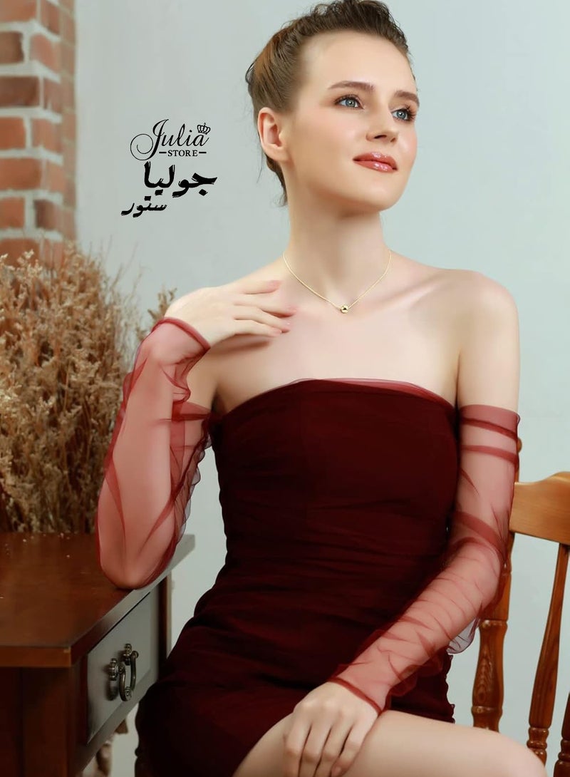 جوليا ستور قلادة ذهبية مطلية بالذهب عيار 18 قيراطًا من الفولاذ المقاوم للصدأ، عصرية فاخرة بسيطة عائمة، قلادة ذهبية أنيقة للمشاهير، هدية مجوهرات للنساء، المجوهرات التي يجب أن تمتلكيها - Image 5