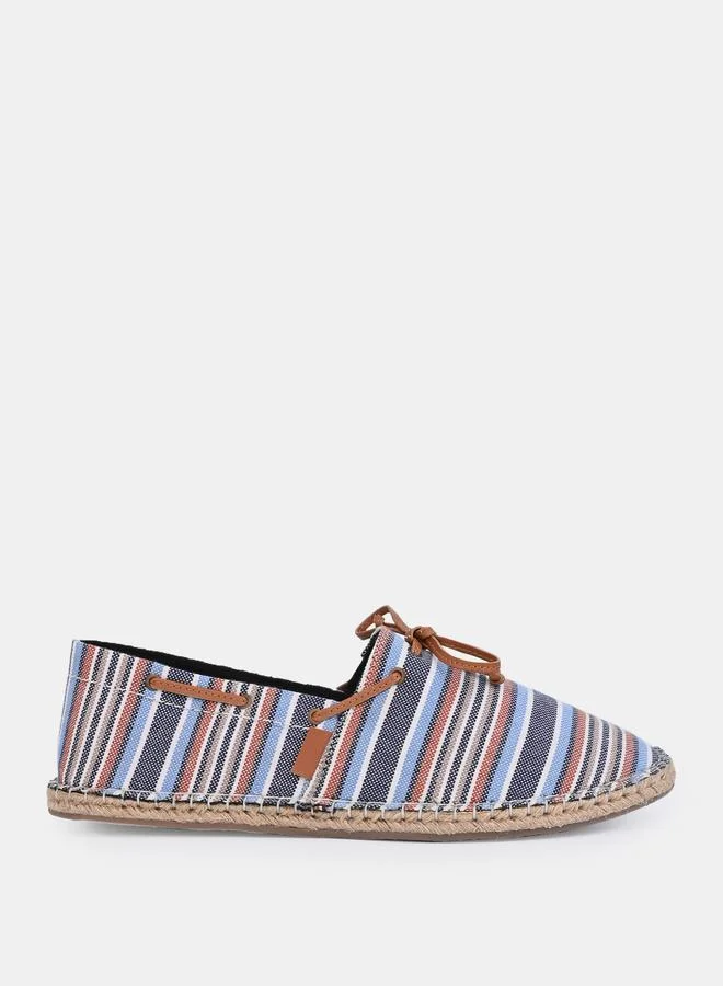 Styli Summer Stripe Canvas Slip On Espadrilles