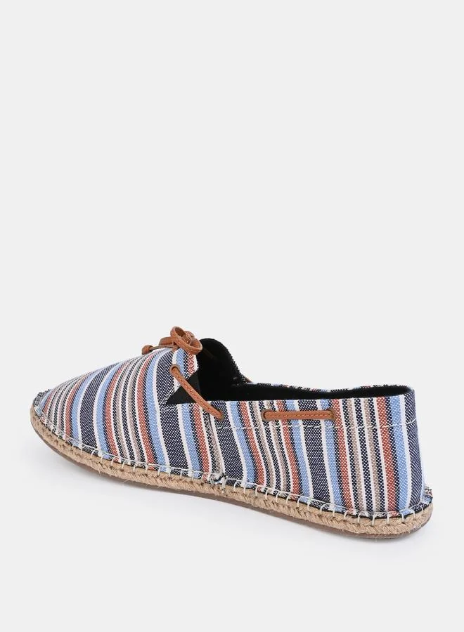 Styli Summer Stripe Canvas Slip On Espadrilles