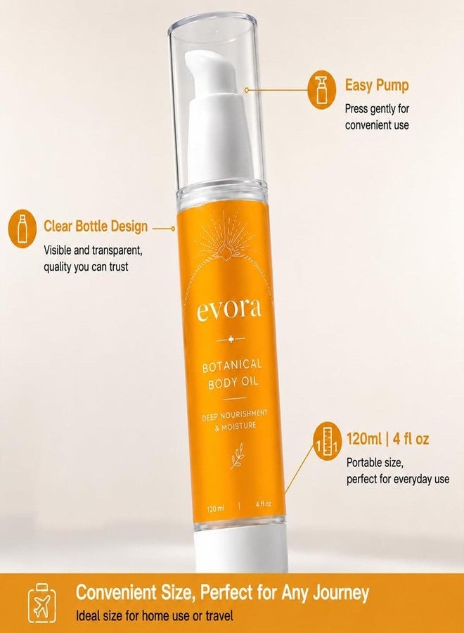 Tasunte Evora Botanical Body Oil, Brazil Nut & Passionflower Seed Oils, Lightweight Firming Massage Oil for Smoother-Looking Skin & Cellulite Appearance, Non-Greasy, 4 Fl Oz - Image 2