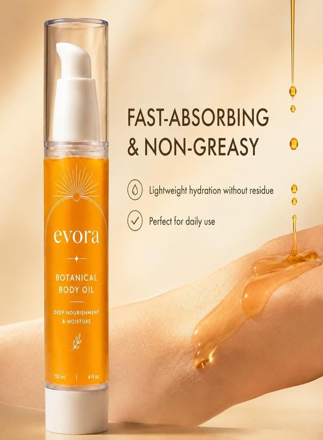 Tasunte Evora Botanical Body Oil, Brazil Nut & Passionflower Seed Oils, Lightweight Firming Massage Oil for Smoother-Looking Skin & Cellulite Appearance, Non-Greasy, 4 Fl Oz - Image 4
