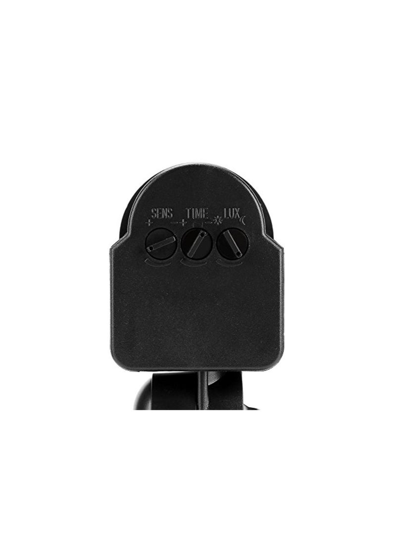 PIR Sensor Switch, Outdoor IP65 Waterproof Adjustable PIR Body Motion Infrared Sensor Detector Light Bulb Switch, Home Lighting Switch with 160° Detection Range 110V-240V(Black)