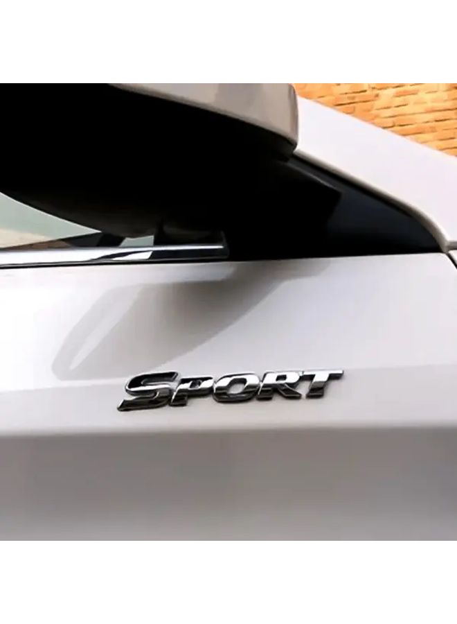 Black 3D Chrome Sport Metal Car Badge Emblem for Auto Door Decoration Glossy Finish - Image 5