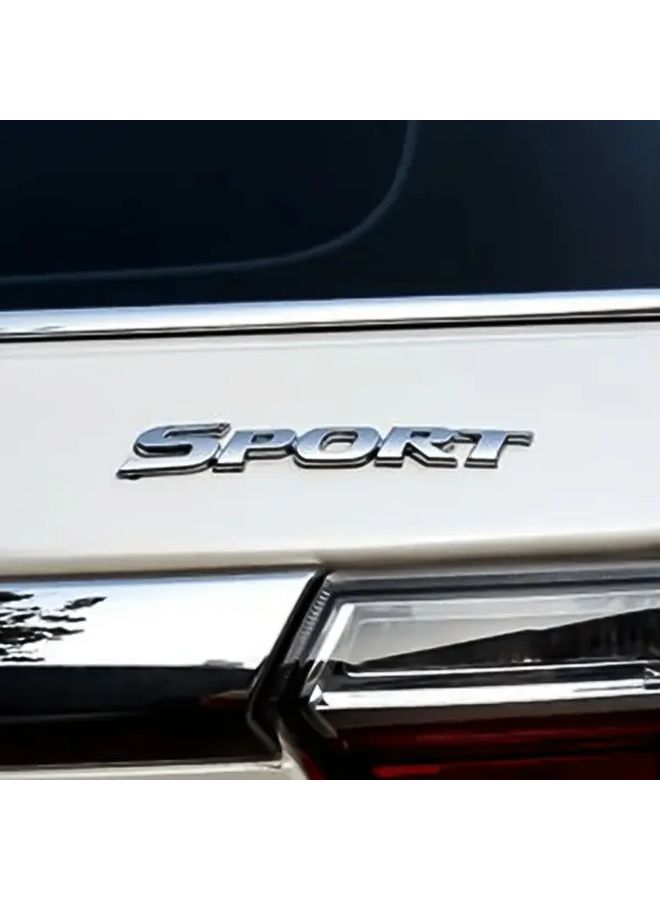 Black 3D Chrome Sport Metal Car Badge Emblem for Auto Door Decoration Glossy Finish - Image 4