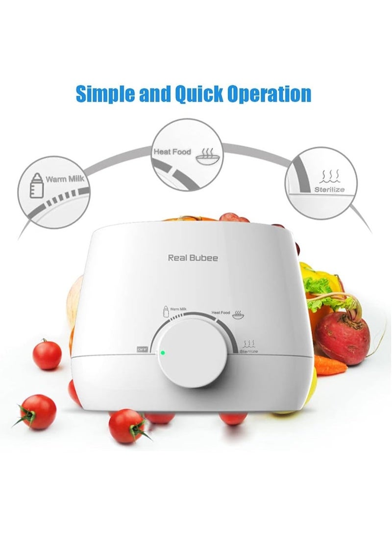 Real Bubee Premium Baby Bottle Warmer with Dual Capacity Design Handles two bottles at once for added convenience. Ensures even heating and thorough sterilization, making it a valuable tool for parents with growing feeding demands. - Image 4