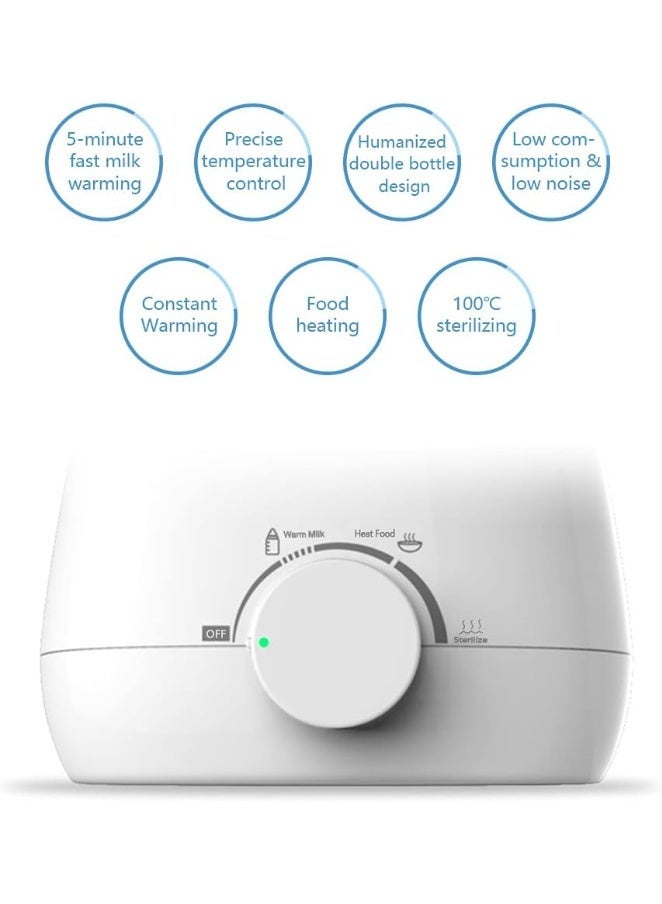 Real Bubee Premium Baby Bottle Warmer with Dual Capacity Design Handles two bottles at once for added convenience. Ensures even heating and thorough sterilization, making it a valuable tool for parents with growing feeding demands. - Image 5