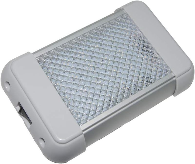 Raycharm LED Dome Light 6.3" x 3.9" Compact-Size 6000K Cool-White Even Diffused Beam, High Light-Output Low Ampere Draw, 12V-24V DC, On/Off Rocker Switch for Boat, Truck, RV & Utility Vehicles, 1-Pack - Image 3