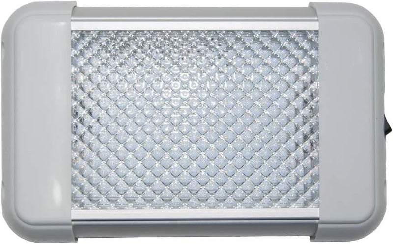 Raycharm LED Dome Light 6.3" x 3.9" Compact-Size 6000K Cool-White Even Diffused Beam, High Light-Output Low Ampere Draw, 12V-24V DC, On/Off Rocker Switch for Boat, Truck, RV & Utility Vehicles, 1-Pack - Image 2