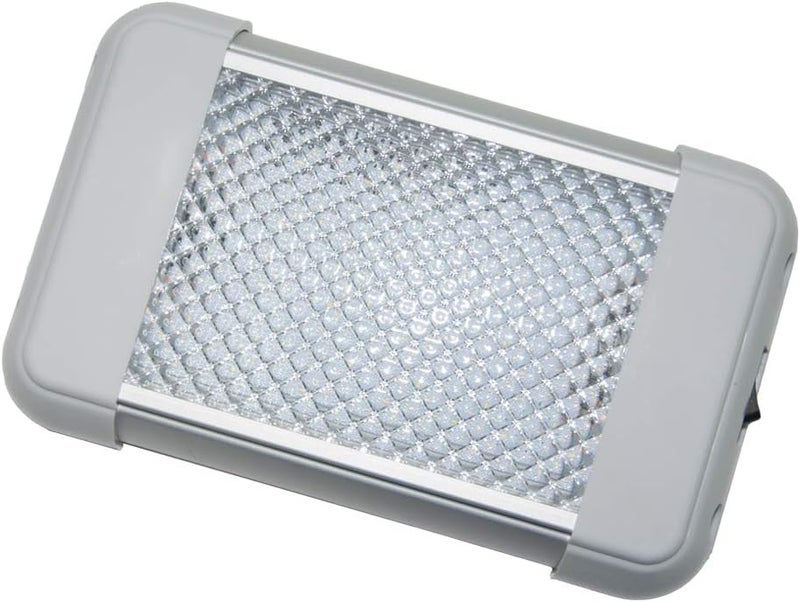 Raycharm LED Dome Light 6.3" x 3.9" Compact-Size 6000K Cool-White Even Diffused Beam, High Light-Output Low Ampere Draw, 12V-24V DC, On/Off Rocker Switch for Boat, Truck, RV & Utility Vehicles, 1-Pack - Image 1
