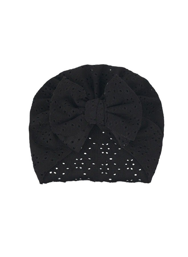 Breathable Soft Big Bow Turban Hats Beanie Caps Headwraps for Baby Girls Infants Toddlers Kids Cute Toddler Cap Bun Knot 6 Pack  - Image 5