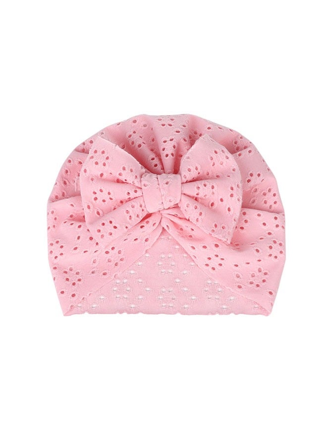 Breathable Soft Big Bow Turban Hats Beanie Caps Headwraps for Baby Girls Infants Toddlers Kids Cute Toddler Cap Bun Knot 6 Pack  - Image 3