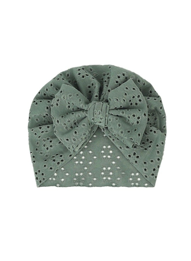 Breathable Soft Big Bow Turban Hats Beanie Caps Headwraps for Baby Girls Infants Toddlers Kids Cute Toddler Cap Bun Knot 6 Pack  - Image 4
