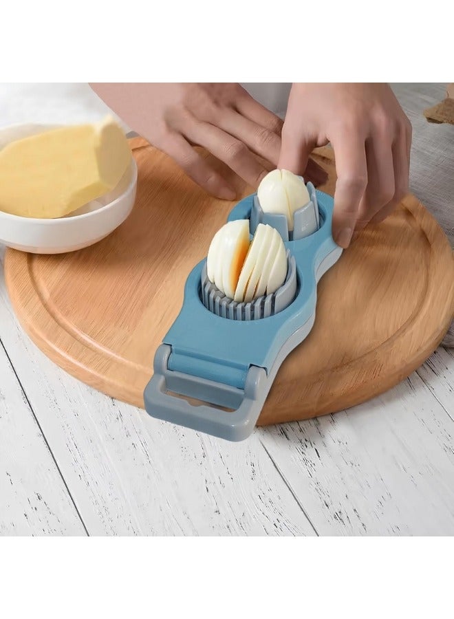 قطاعة بيض مسلوق متينة متعددة الوظائف لتقطيع البيض المسلوق والموز والفراولة والفواكه الناعمة والاطعمة - Image 2