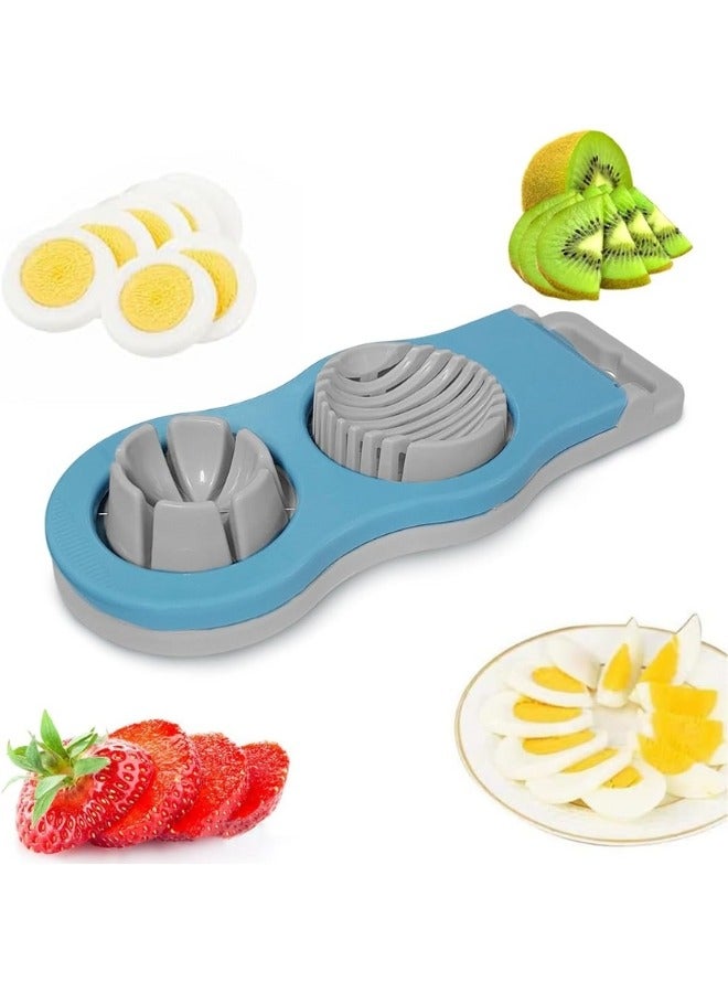 قطاعة بيض مسلوق متينة متعددة الوظائف لتقطيع البيض المسلوق والموز والفراولة والفواكه الناعمة والاطعمة - Image 1