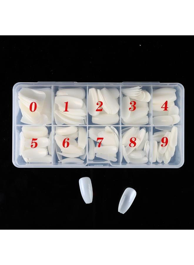 Bluejw Nail Art 500 Boxed Nail Pieces French Nail Patch Half Nail Piece Seamless Fake Nail Piece In Stock - Image 1