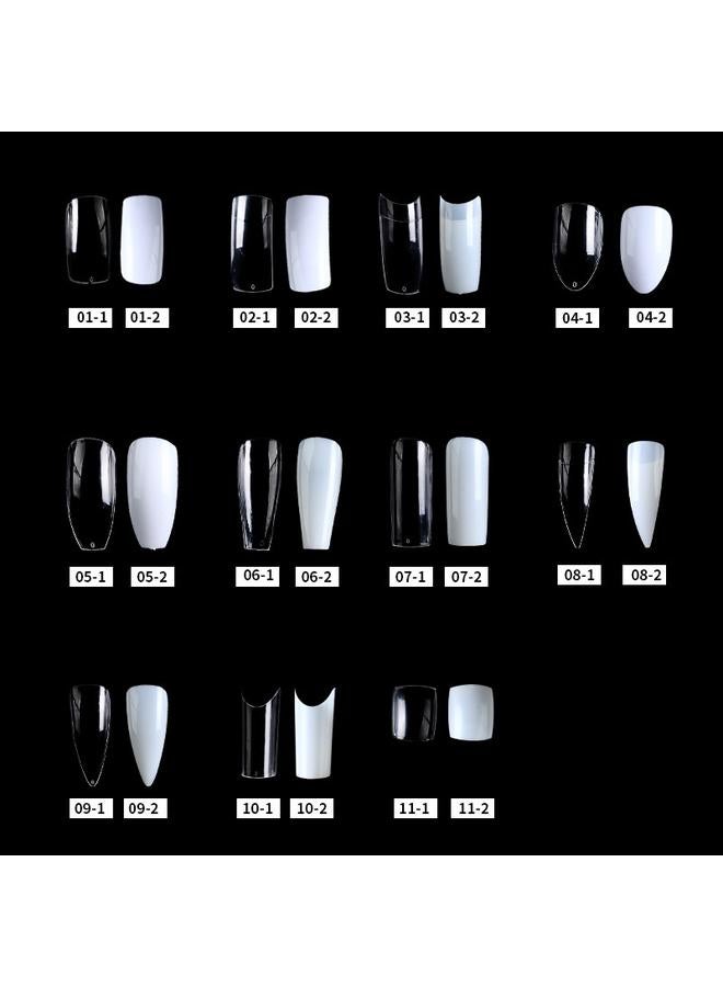 Bluejw Nail Art 500 Boxed Nail Pieces French Nail Patch Half Nail Piece Seamless Fake Nail Piece In Stock - Image 4