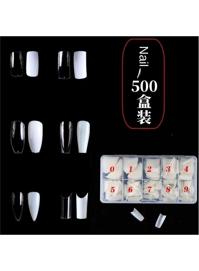 Bluejw Nail Art 500 Boxed Nail Pieces French Nail Patch Half Nail Piece Seamless Fake Nail Piece In Stock - Image 3
