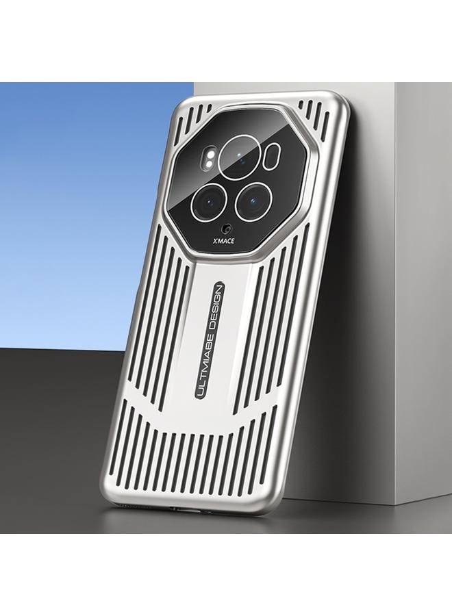 Green Tiger For Honor Magic6 Pro Ice Sense Heat Dissipation Electroplating Frosted Phone Case(Silver)