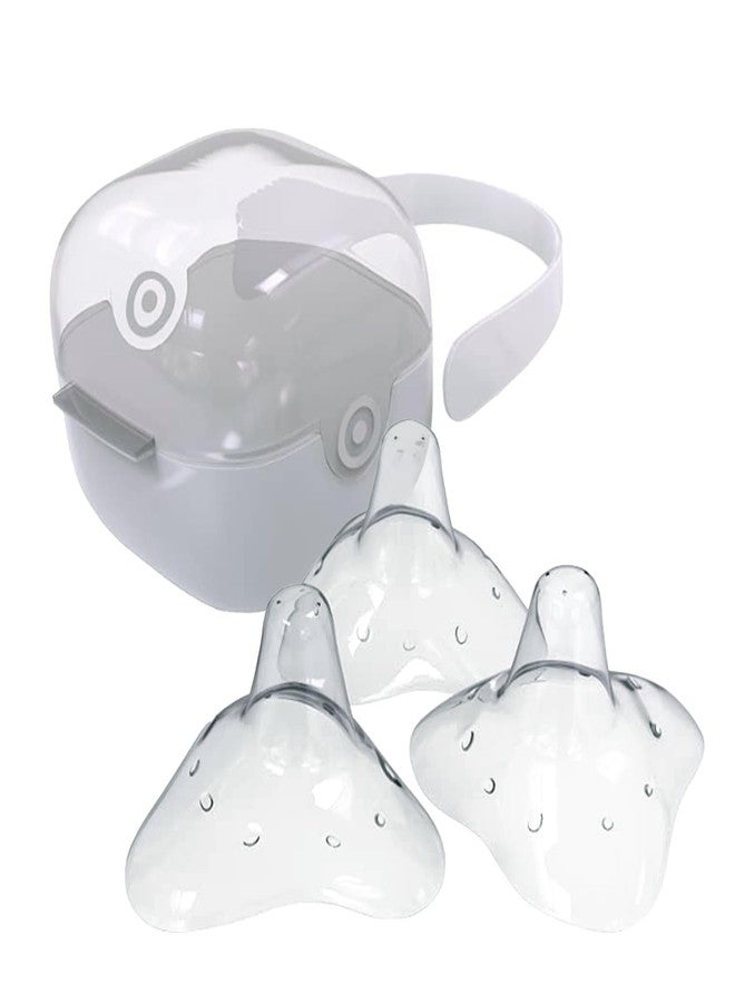 purifyou Nipple Shields for Nursing Breastfeeding Newborn, 24mm / 20mm / 18mm / 16mm, Set of 3 Silicone Nipple Shield with Free Case Latch Assist Nipple Guard & Breastfeeding Shield (16mm) - Image 1