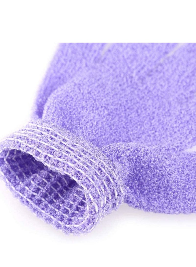 8 Pairs Double Sided Exfoliating Gloves Bath Shower Body Scrubbing 5 Colors - Image 4