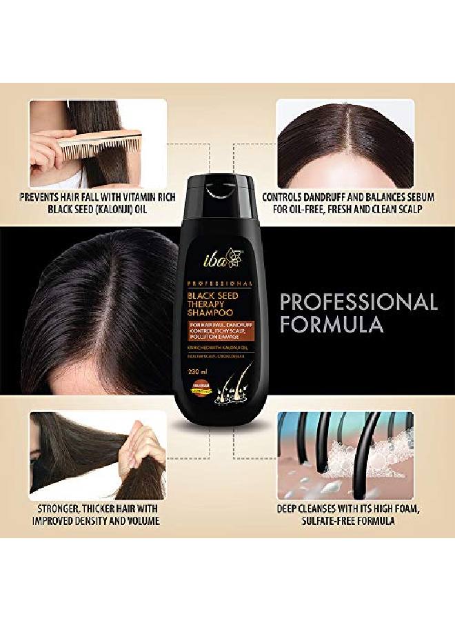 Iba شامبو بلسم علاج حبة البركة (مجموعة من 2) خالي من الكبريتات خالي من البارابين لمحاربة تساقط الشعر القشرة فروة رأس حاكة - Image 3