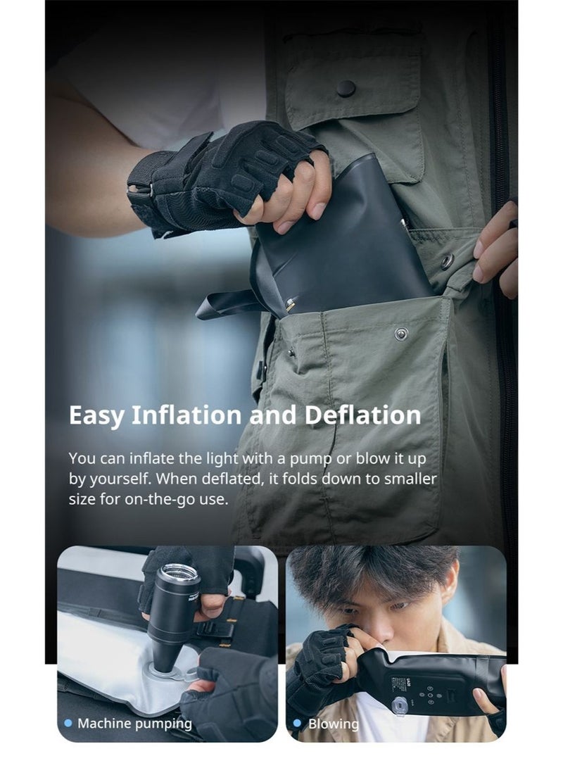 مصباح أنبوبي LED محمول بقوة 20 وات، مزود بإضاءة تعبئة مغناطيسية ثنائية اللون، و12 تأثيرًا خاصًا، وبطارية قابلة لإعادة الشحن للتصوير الفوتوغرافي والبث المباشر - Image 2