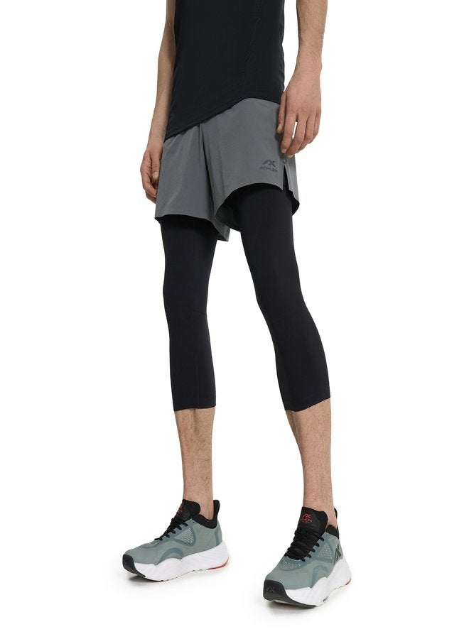 Athlex PowerLIFT Men's Training Pants – Black, 3/4 Length, Anti-Odor Technology, Flat Seams, Comfortable Fit, Ideal for Summer Workouts - Image 3