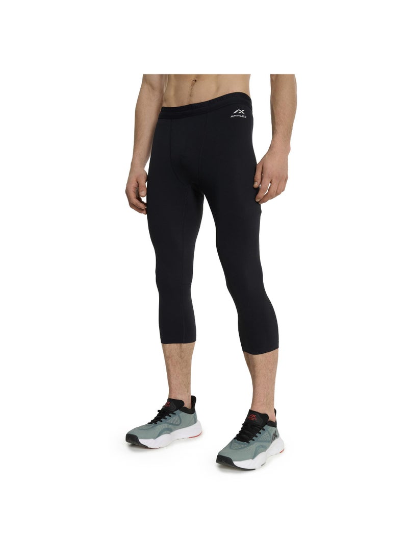 Athlex PowerLIFT Men's Training Pants – Black, 3/4 Length, Anti-Odor Technology, Flat Seams, Comfortable Fit, Ideal for Summer Workouts - Image 5