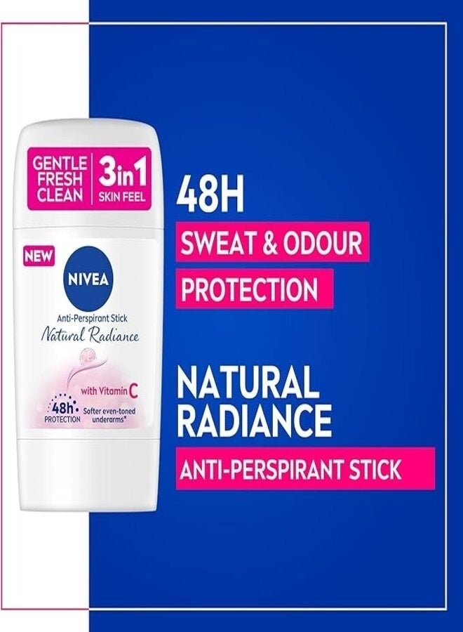 Nivea Nivea Antiperspirant Stick For Women 48h Protection Natural Radiance Vitamin C 50ml - Image 2