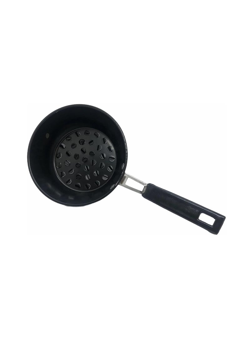 Round Shape Charcoal Holder With Wooden handle Comfort Grip Basket Charcoal Briquet/Charcoal Fuel Holders, Charcoal Baskets For Camping Hiking Outdoor use  - Image 3