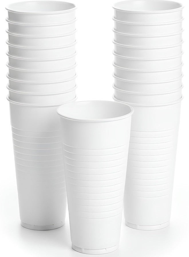 Party Dimensions White Solid Color Plastic Party Cup (12 Oz.) 20 Count - Durable & Stylish, Perfect for Parties, Events & Any Occasion - Image 1