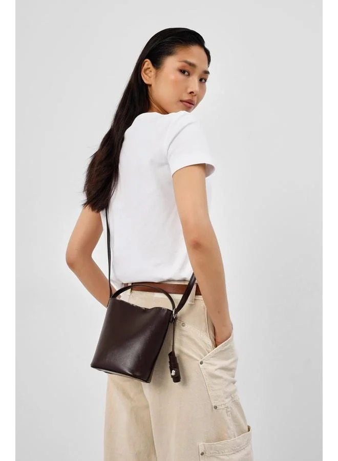 Shule Bags Amore Minimal Crossbody Bag Dark Coffee