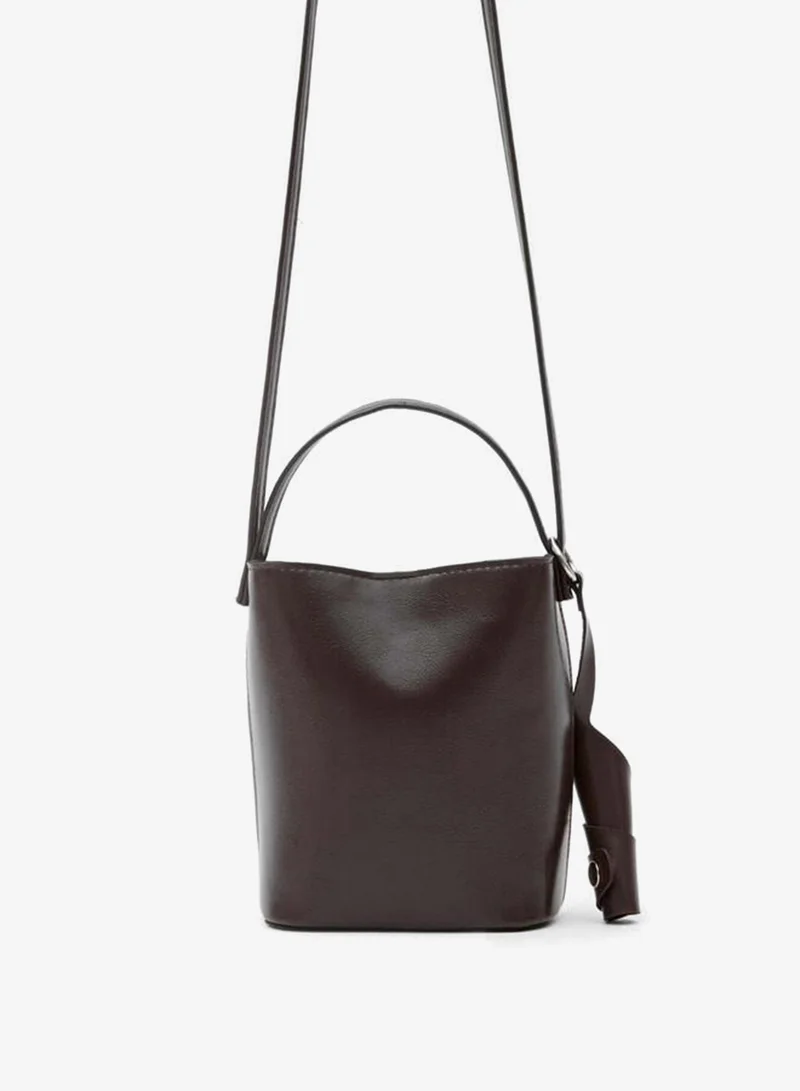 Shule Bags Amore Minimal Crossbody Bag Dark Coffee