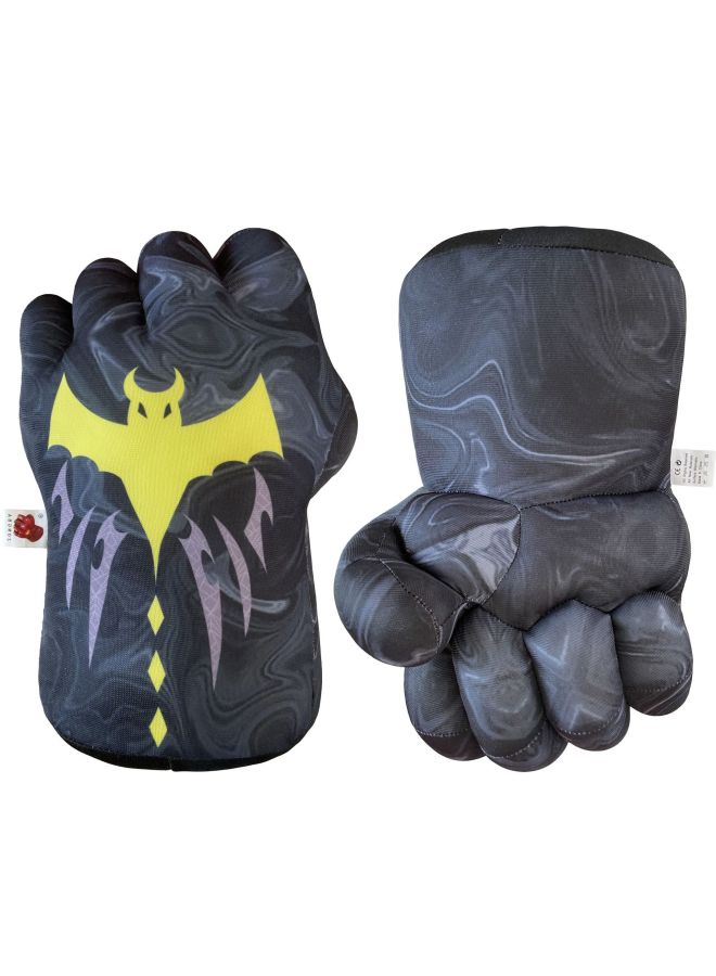 Green Fist Red Spider Plush Toys Children's Boxing Gloves Giant Soft Stuffed Dolls Plaything-Color:Bat Grey Fist (single Price)-Height:Single Left Hand - Image 1