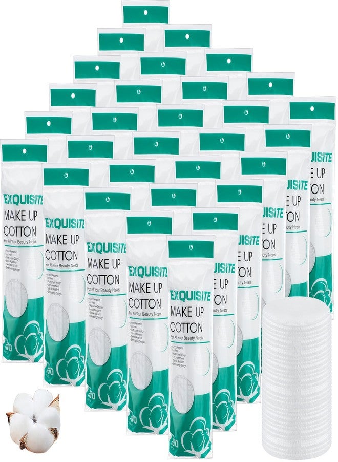 Maxcheck 3000 Pcs Cotton Rounds Bulk Exfoliating Rounds for Face Makeup Remover Cotton Facial Pads for Face Makeup Removal Toner Pads - Image 1