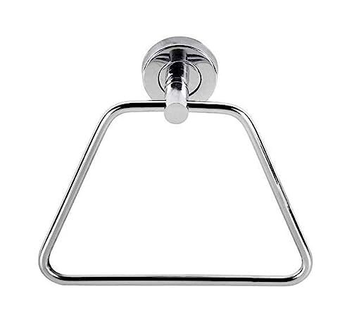 RAGHAV Triangle Shape Stainless Steel Bathroom Towel Holder Self Adhesive for Wall Wash Basin Napkin Hand Towel Ring (Pack of 2) - Image 2