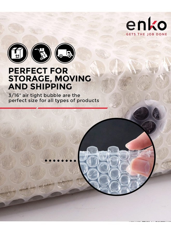 إنكو برودكتس إنكو (عبوتان) 12 بوصة × 72 قدم لفافة تغليف مبطنة بالفقاعات مثقوبة 20 ملصقًا هشًا لنقل مستلزمات صناديق التعبئة والشحن - Image 4