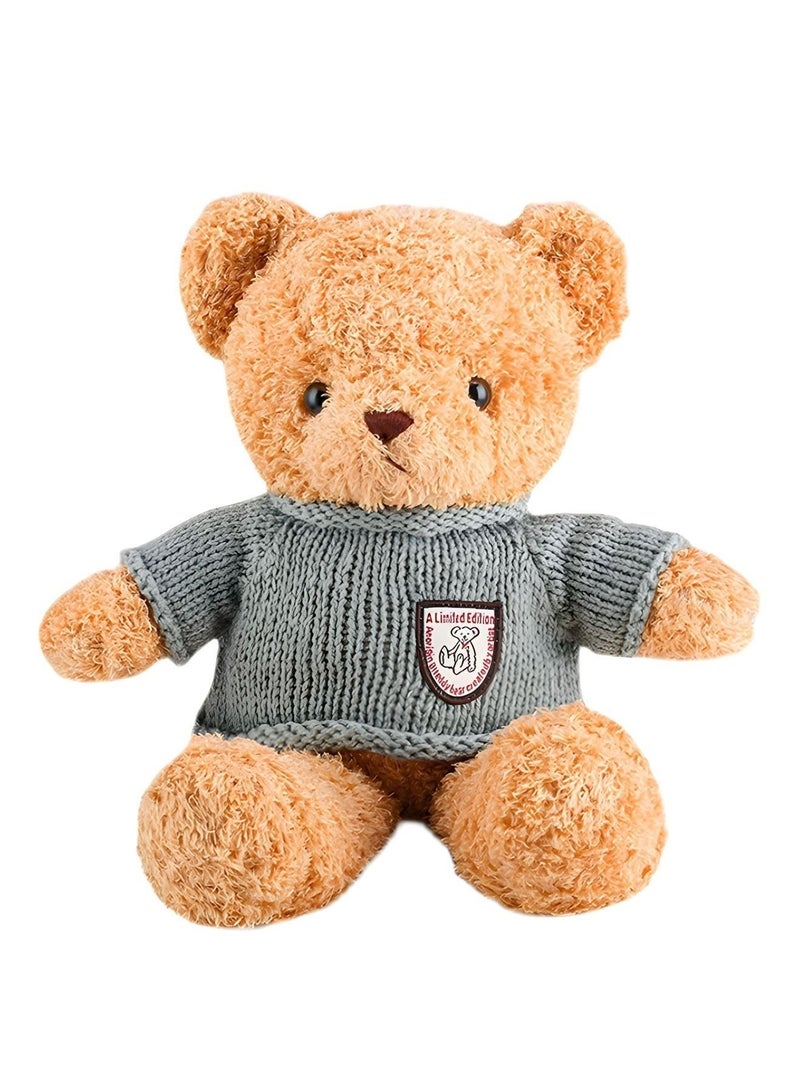 MIXDE 30cm Teddy Bear Stuffed Animal Plush Bear with Sweater, Lovely Plushies for Animal Themed Parties,Children's Cartoon Companion Toy  - Image 1