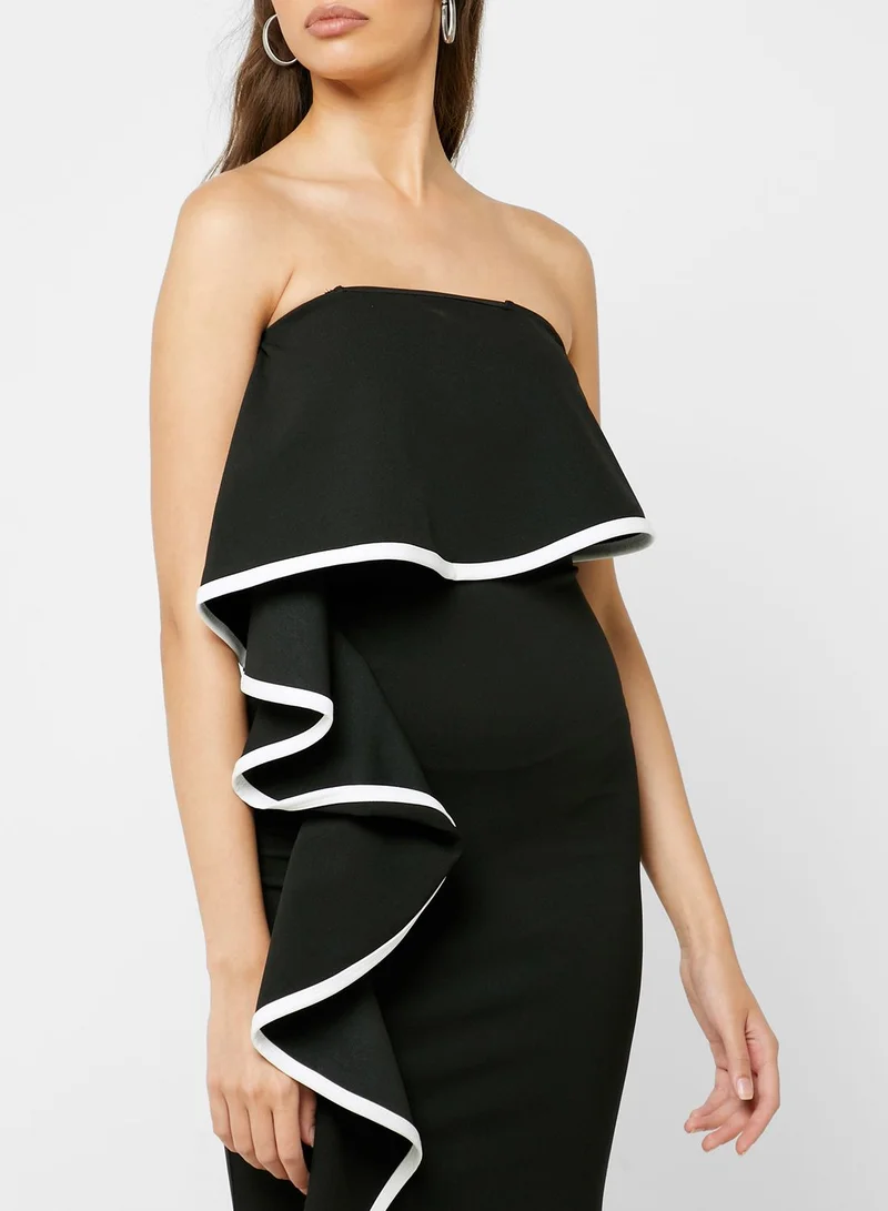 NEW LOOK Ruffle Bandeau Bodycon Dress