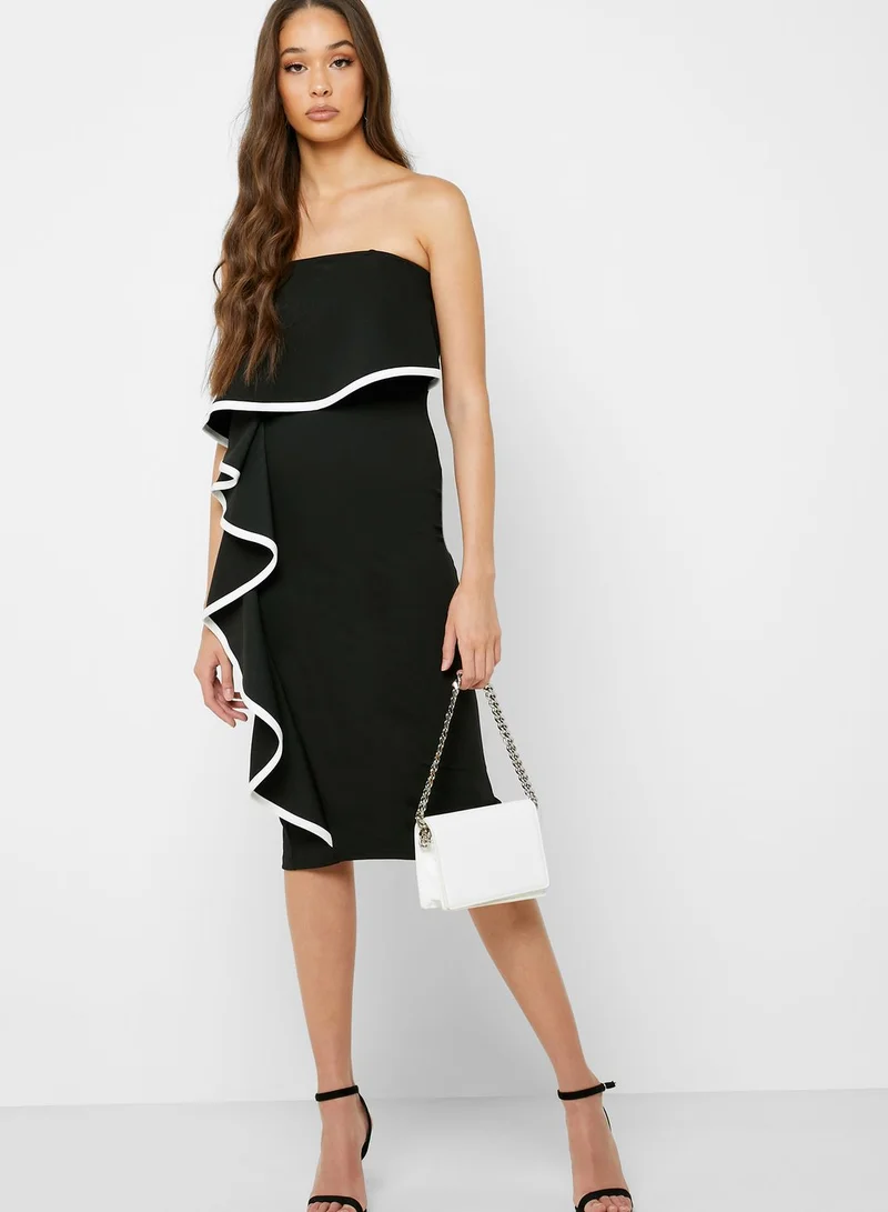NEW LOOK Ruffle Bandeau Bodycon Dress
