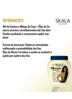 SKALA Skala Original 2-in-1 Cream and Mask With Nourishing Maionese Capilar Extract 1000g, to Moisturize, Soften and Repair Damaged Hair, Suitable for all Hair Types, 100% Vegan (Brazilian made)  - Image 4