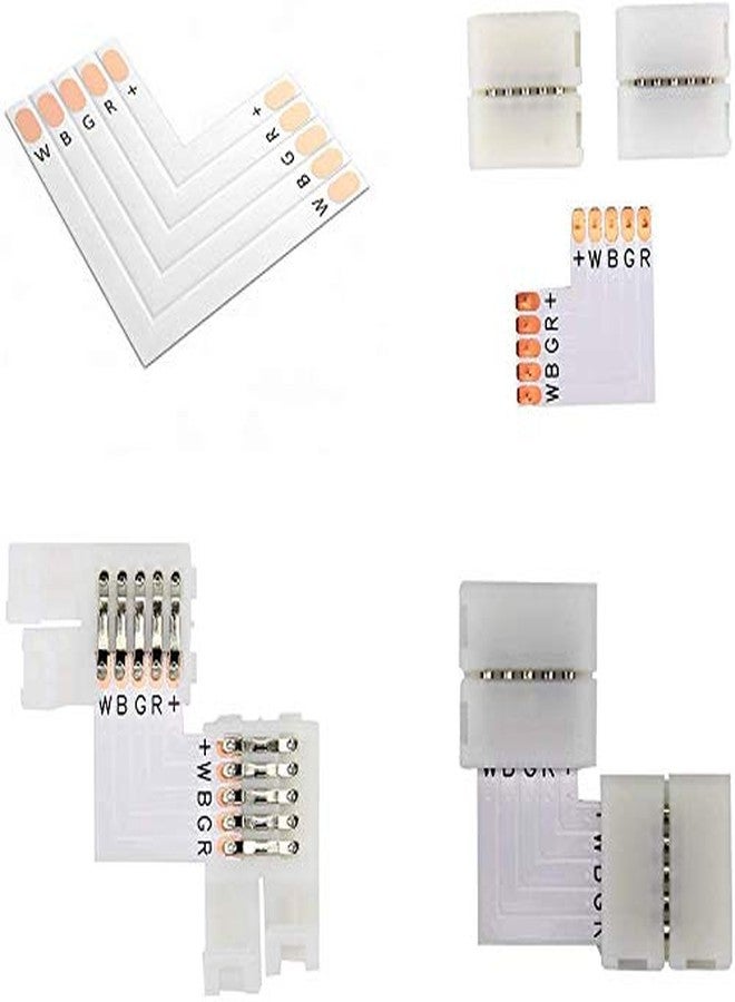 protium L Shape RGBW LED Strip Light with 5 Pin Connector for 12 mm Wide 5050 and 3528 LED, 5 Pieces Pack - Image 2