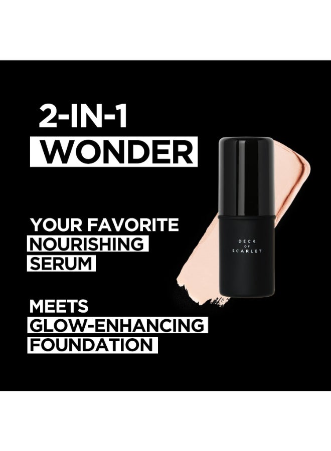 Deck of Scarlet Skin Edit Serum Foundation Stick Clean And Vegan Makeup Hydrating Formula With Natural Glowy Finish - Image 4