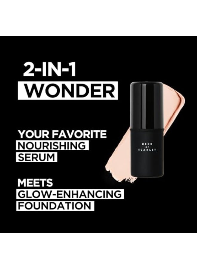 Deck of Scarlet Skin Edit Serum Foundation Stick Clean And Vegan Makeup Hydrating Formula With Natural Glowy Finish - Image 3